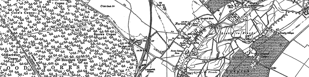 Old map of Andyke in 1894