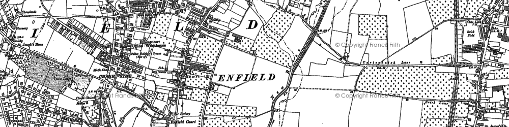 Old map of Whitewebbs Park in 1895