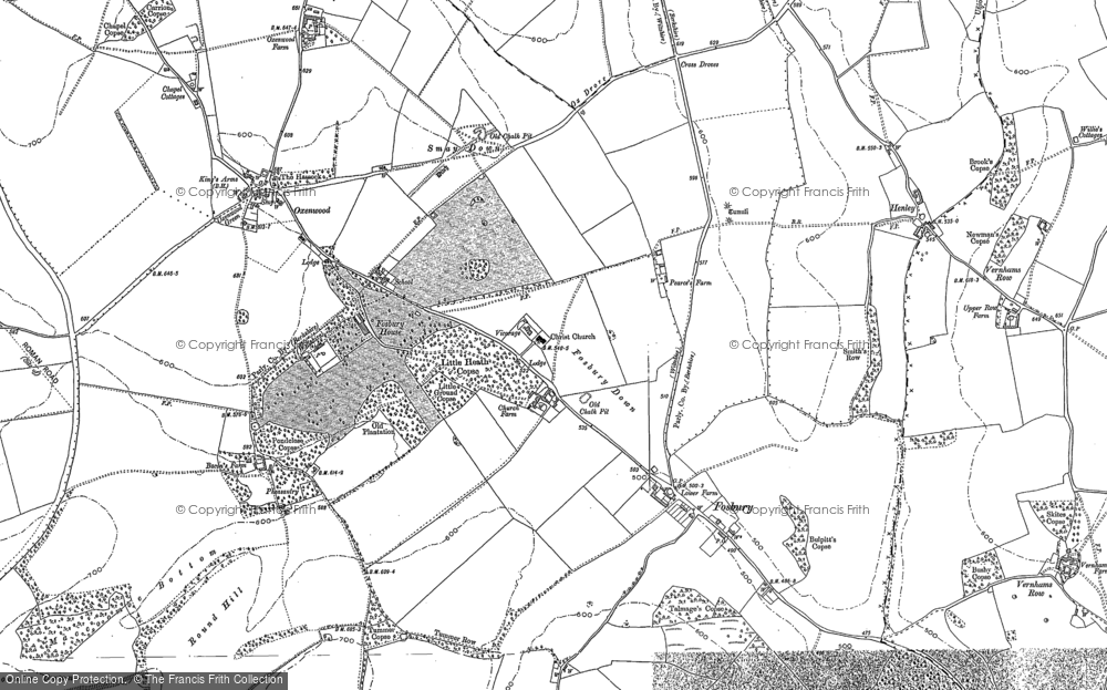 Old Map of Historic Map covering Conholt Ho in 1909