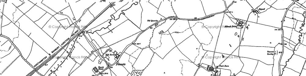 Old map of Foscote in 1883