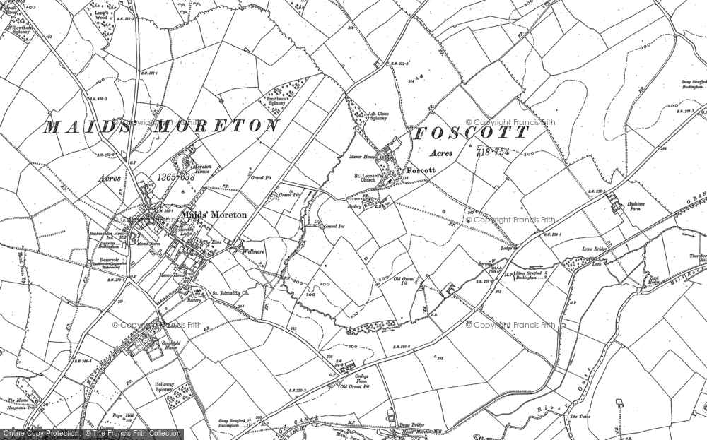 Old Map of Foscote, 1899 - 1938 in 1899