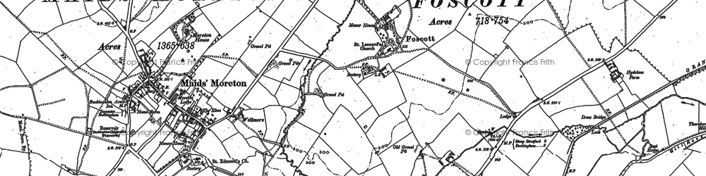 Old map of Foscote in 1899