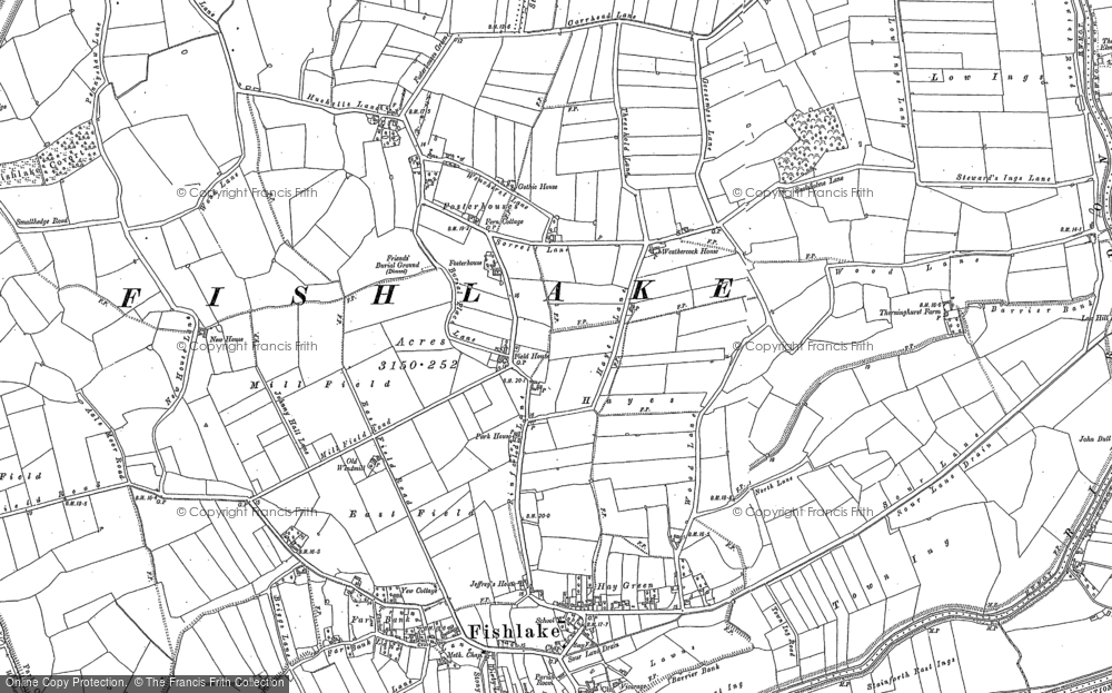 Old Map of Fosterhouses, 1891 - 1904 in 1891