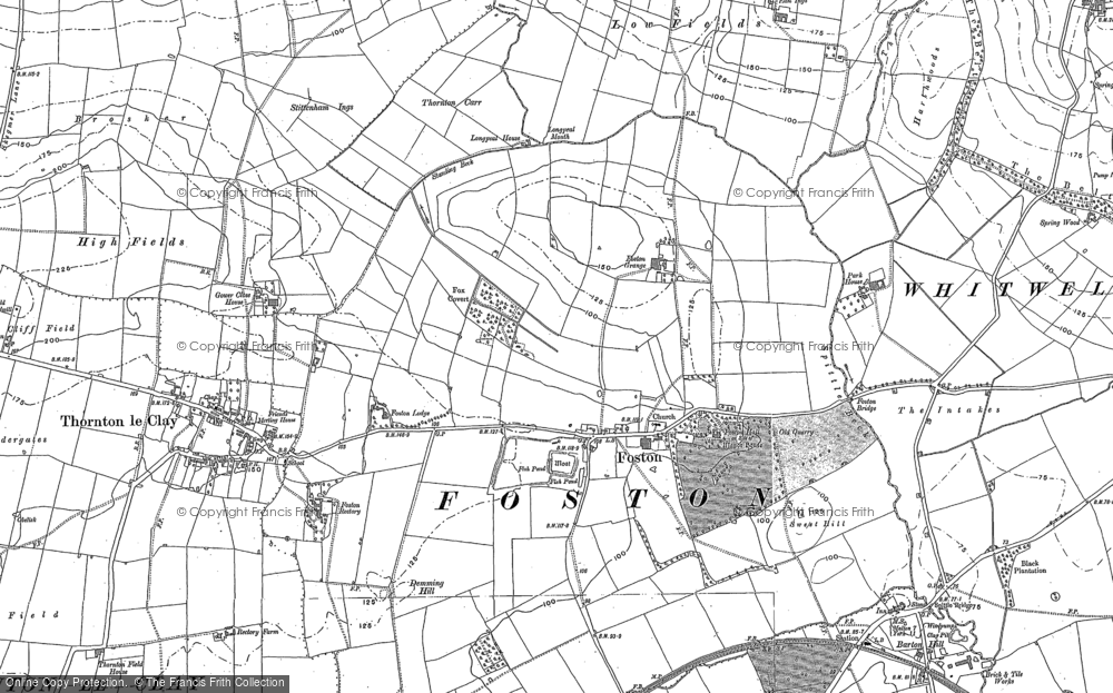 Old Map of Foston, 1891 in 1891