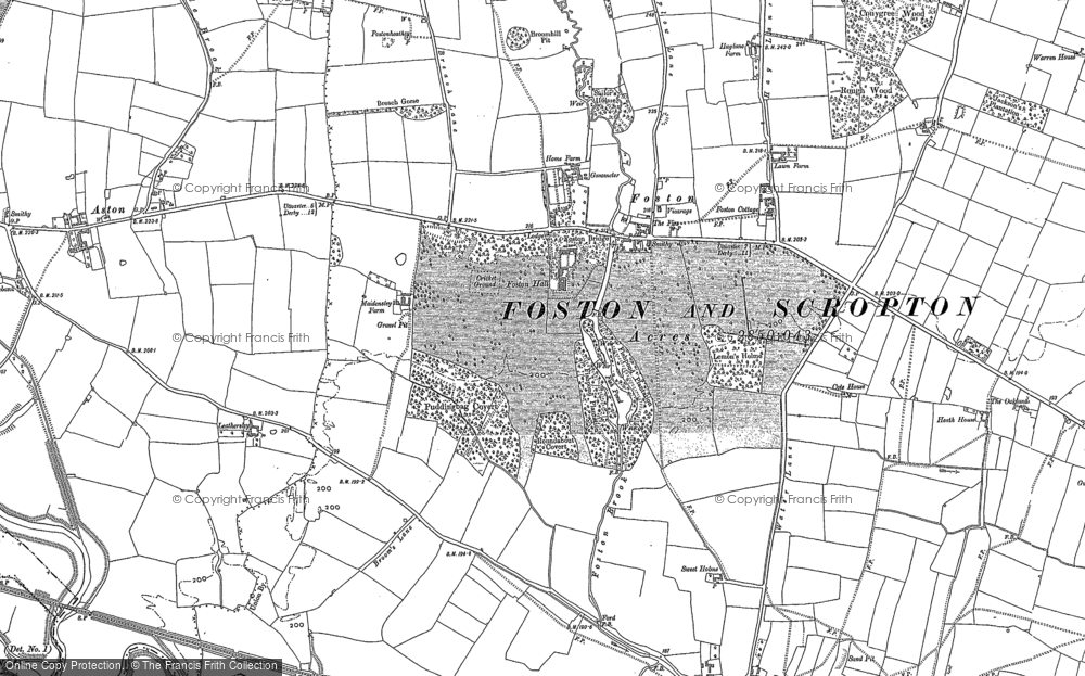 Old Map of Foston, 1899 - 1900 in 1899