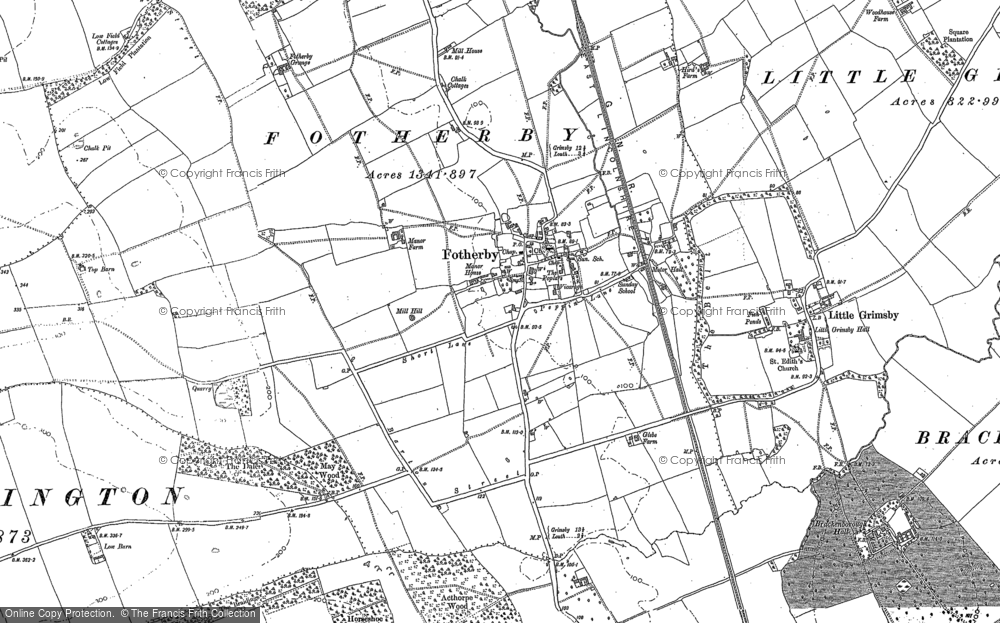 Old Map of Fotherby, 1901 in 1901