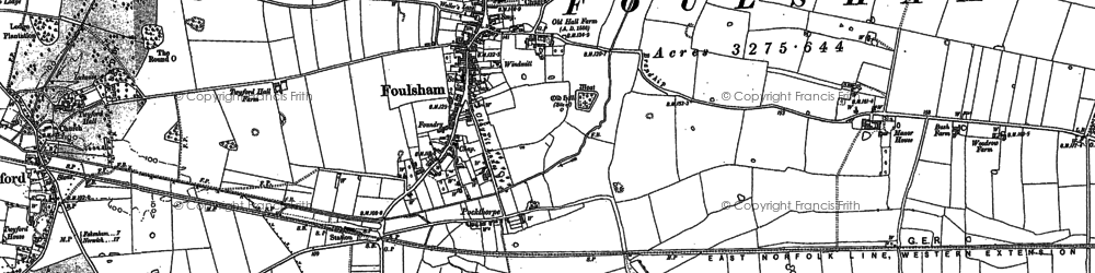 Old map of Bexfield in 1885