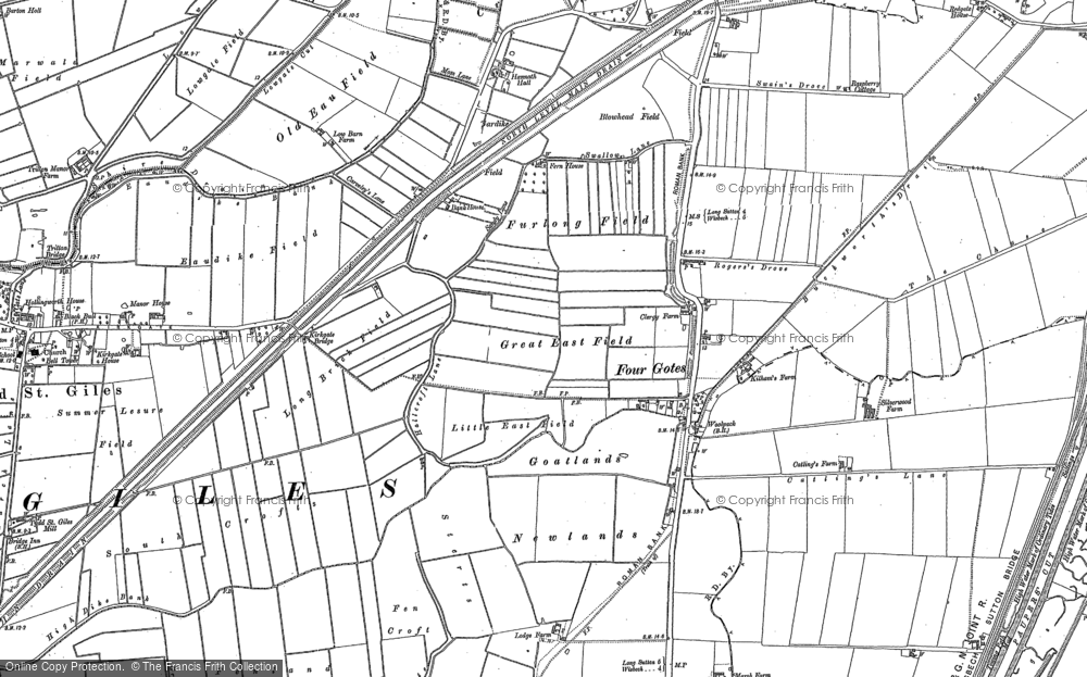 Old Map of Historic Map covering Newton in 1900