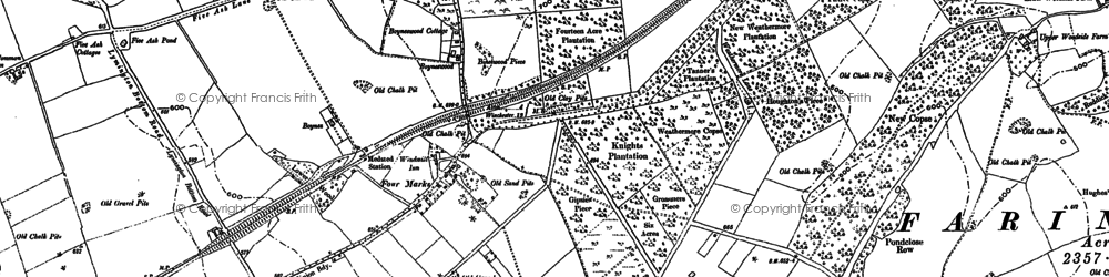 Old map of Four Marks in 1894