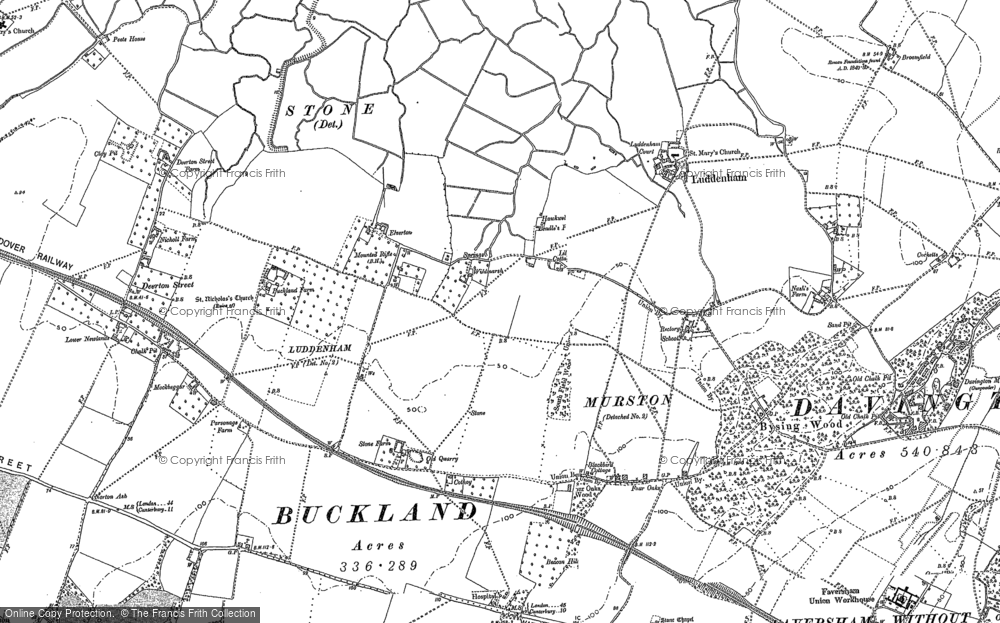 Old Map of Four Oaks, 1896 in 1896