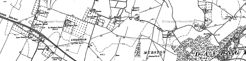 Old map of Four Oaks in 1896