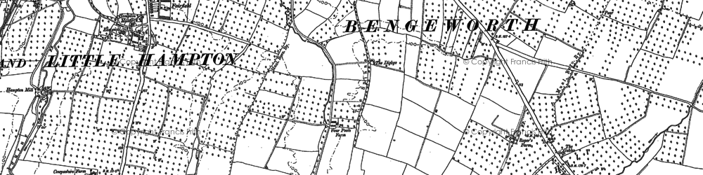Old map of Four Pools in 1884