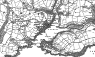 Old Map of Fowey, 1906