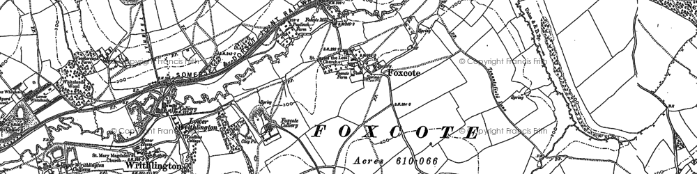 Old map of Foxcote in 1884