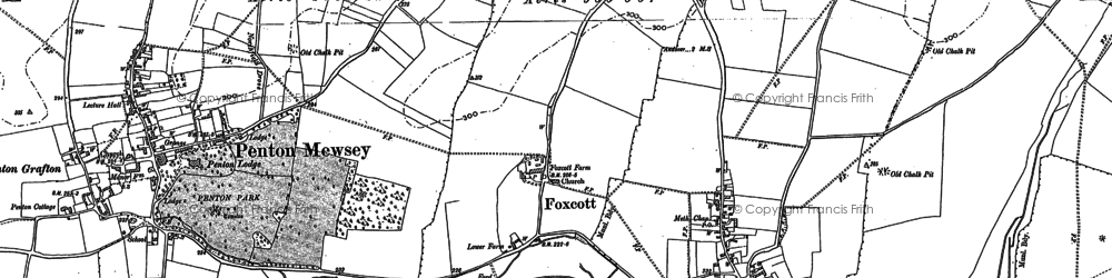 Old map of Foxcotte in 1894