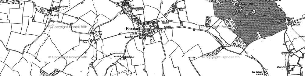 Old map of Pentlow Street in 1885