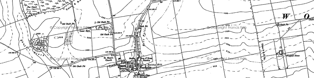 Old map of Foxholes in 1888