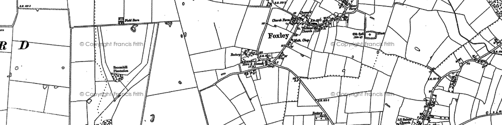 Old map of Foxley in 1883