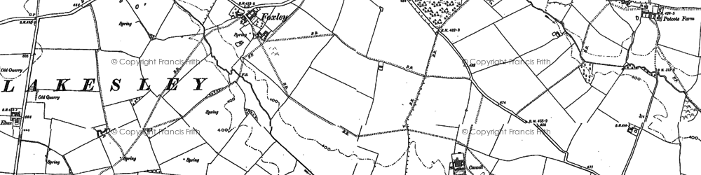 Old map of Foxley in 1883