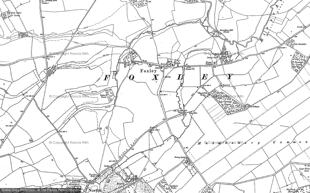 Old Map of Foxley, 1899 - 1919 in 1899