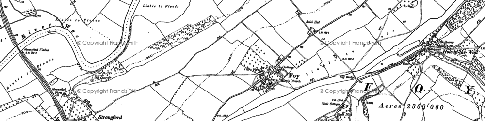 Old map of Foy in 1887