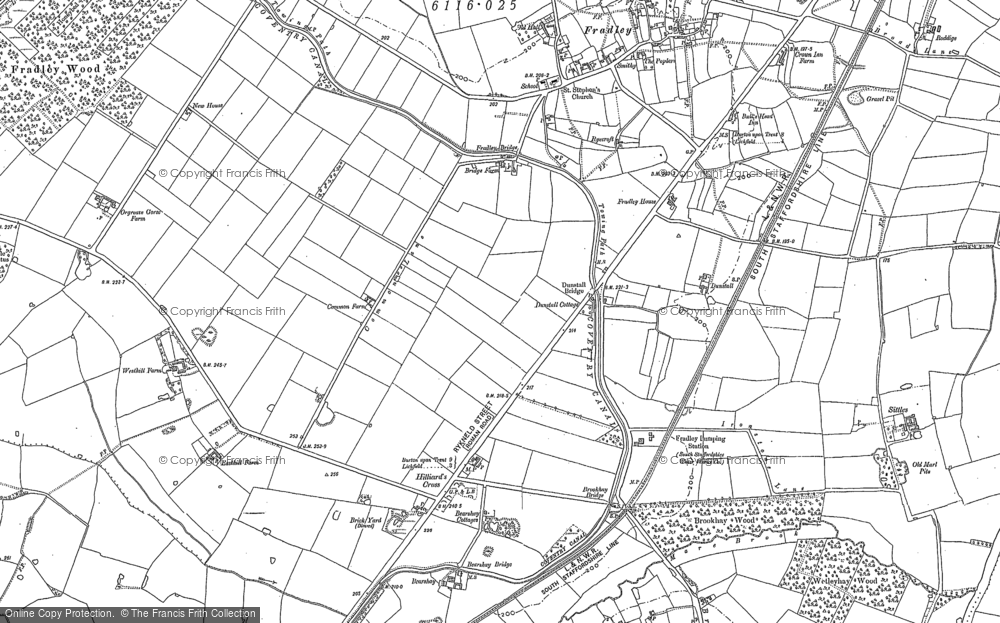 Old Map of Fradley South, 1882 in 1882
