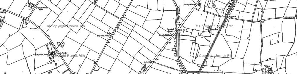 Old map of Hilliard's Cross in 1882