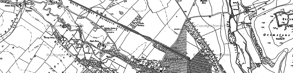 Old map of Frampton in 1886