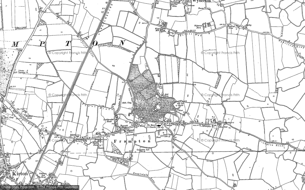 Old Map of Historic Map covering Sandholme in 1887