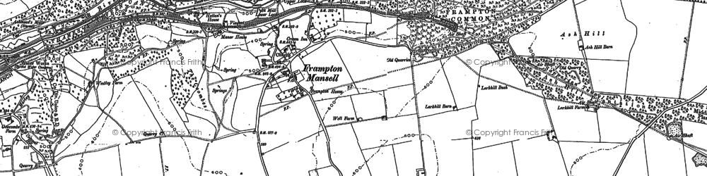 Old map of Frampton Mansell in 1882