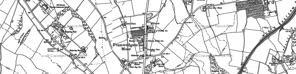 Old map of Framwellgate Moor in 1895