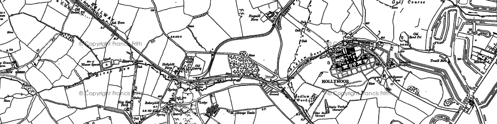 Old map of Frankley Hill in 1882