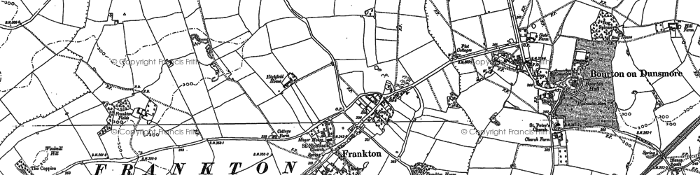 Old map of Frankton in 1885