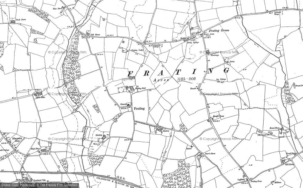 Old Map of Frating, 1896 in 1896