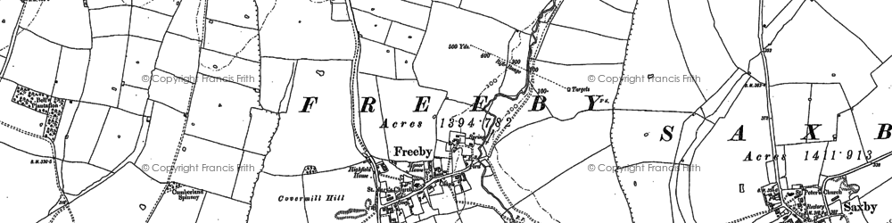 Old map of Freeby in 1902