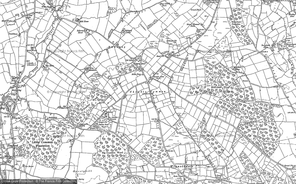 Old Map of Historic Map covering Winnothdale in 1879