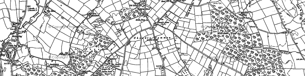 Old map of Mobberley in 1879