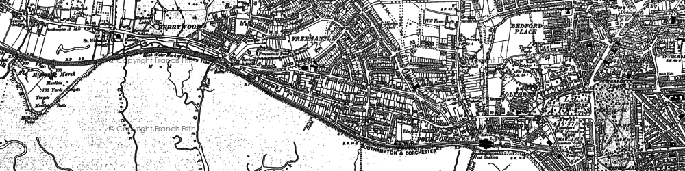 Old map of Shirley in 1895