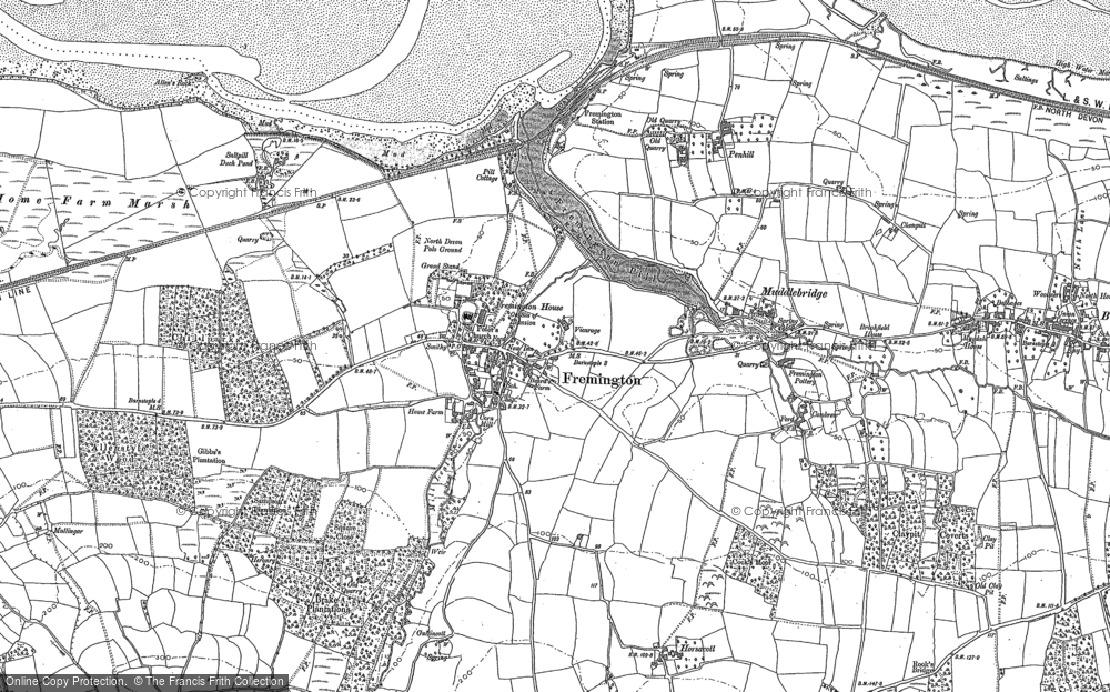 Old Map of Fremington, 1886 - 1903 in 1886