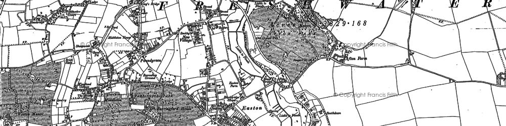 Old map of Afton Manor in 1907