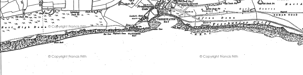 Old map of Freshwater Bay in 1907