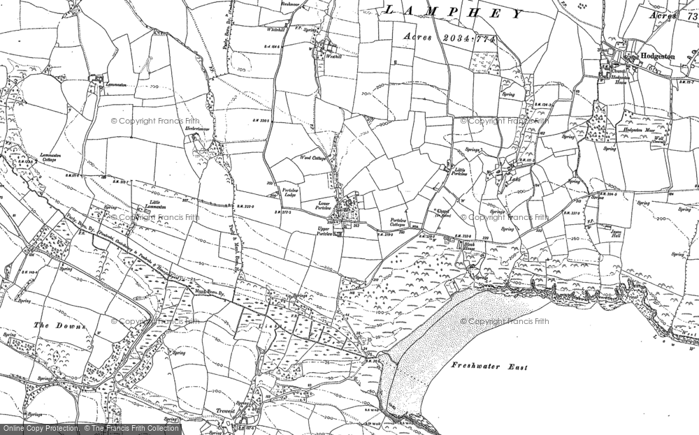 Old Map of Freshwater East, 1906 - 1948 in 1906