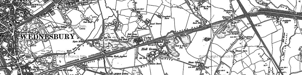 Old map of Bescot in 1885