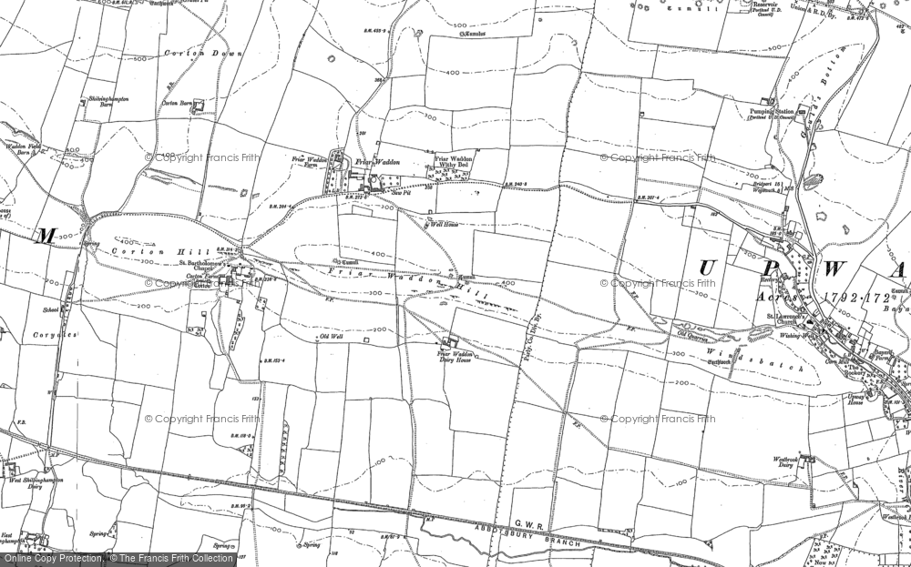Old Map of Friar Waddon, 1886 - 1901 in 1886