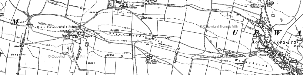 Old map of Friar Waddon in 1886