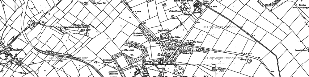 Old map of Brundcliffe in 1879
