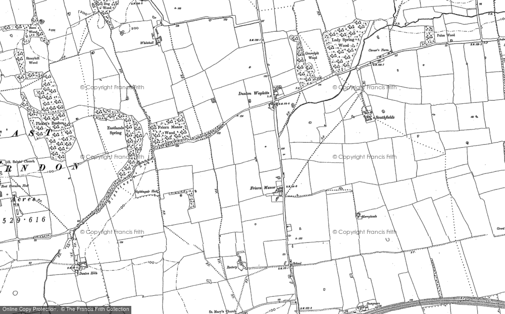 Old Map of Friern Manor, 1895 in 1895