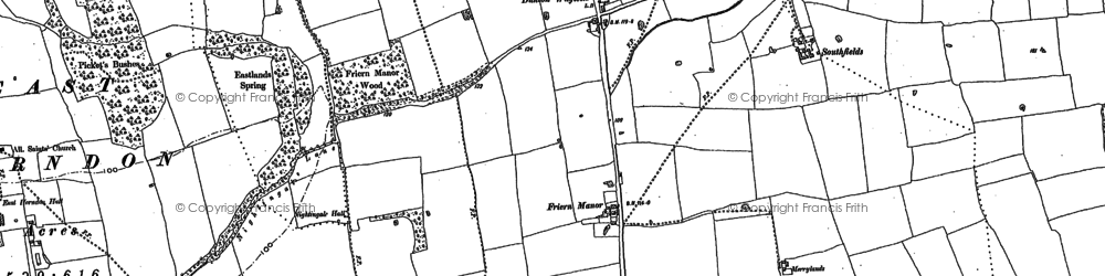 Old map of Dunton Wayletts in 1895
