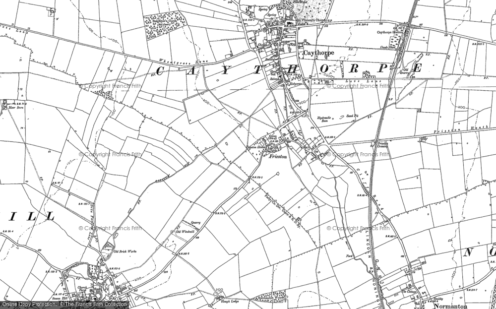 Old Map of Frieston, 1886 - 1903 in 1886