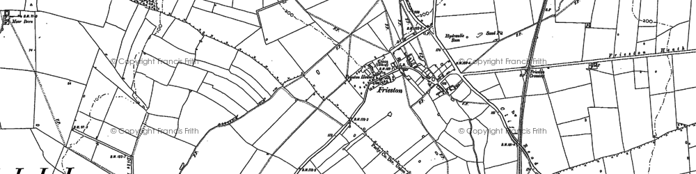 Old map of Frieston in 1886